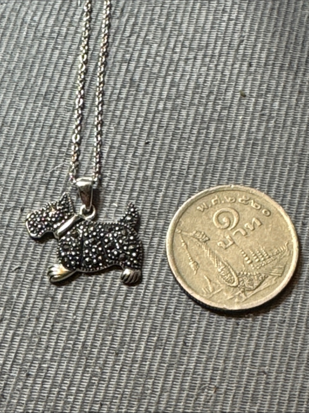 Source Unknown Silver-Tone Scottie Dog Pendant Necklace - Picture 4 of 6